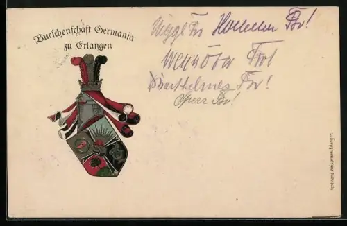 AK Erlangen, Burschenschaft Germania, Studentenwappen