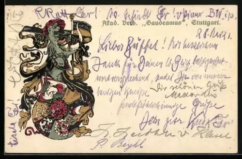 AK Stuttgart, Akad. Ver. Gaudeamus, Studentenwappen
