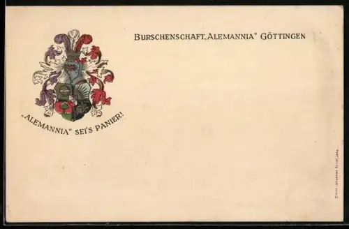 AK Göttingen, Burschenschaft Alemannia, Studentenwappen