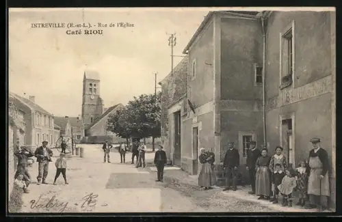 AK Intreville, Café Riou, Rue de l`Eglise