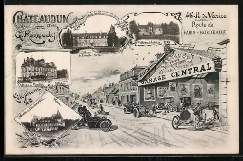 AK Châteaudun, G. Renaudy Garage Central, 46 Rue de Varize