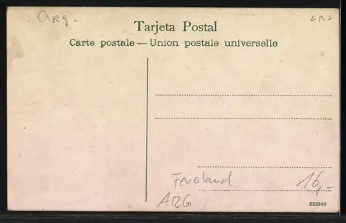 AK Ushuaia / Feuerland, Teilansicht des Dorfes