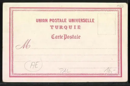 Lithographie Jerusalem, Facade du St. Sépulcre, Panorama