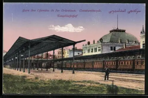 AK Constantinople, Hauptbahnhof, Gare des Chemins de fer Orientaux