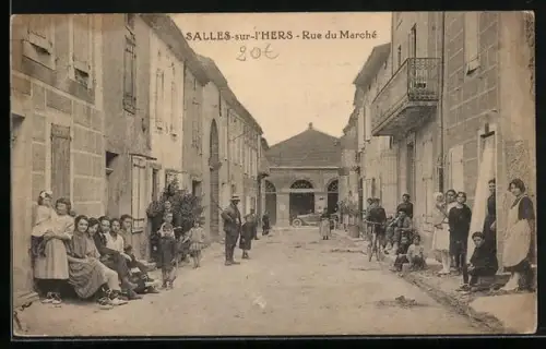 AK Salles-sur-l`Hers, Rue du Marché