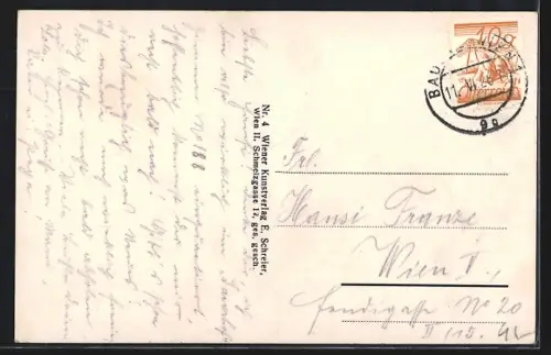 AK Baden b. Wien, Neues Thermal-Strandbad, Sanatorium Esplanade