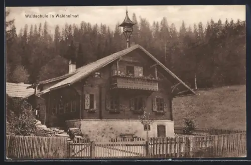 AK Alpl bei Krieglach, Waldschule in Waldheimat, Gasthaus zur Rosegger`s Waldheimat