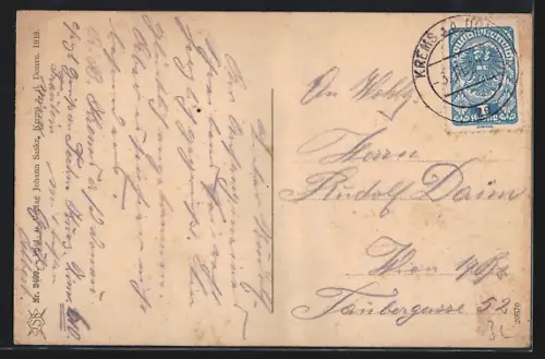 AK Krems a. d. Donau, Ortsansicht aus der Vogelschau