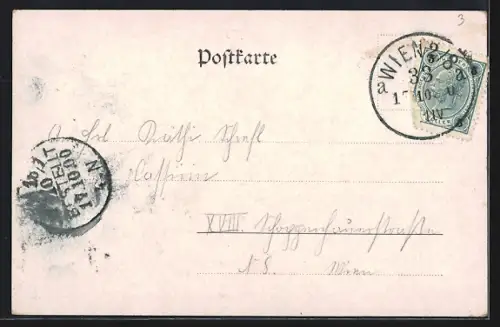 AK Wien, Reichsbrücke mit Dampfer