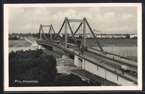 AK Wien, Blick zur Reichsbrücke