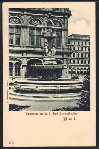 AK Wien, Brunnen am k. k. Hof-Operntheater