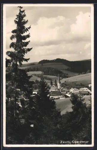 AK Zwettl /Oberdonau, Teilansicht mit Kirche