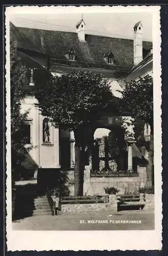 AK St. Wolfgang, Pilgerbrunnen