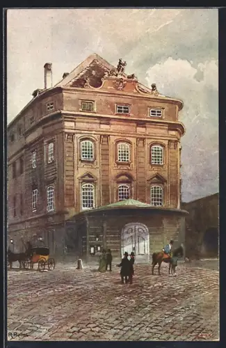 Künstler-AK R. Preuss: Wien, Kärntnertor-Theater oder altes Opernhaus