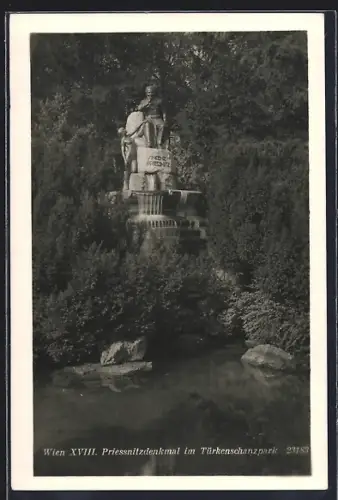 AK Wien, Priessnitzdenkmal im Türkenschanzpark