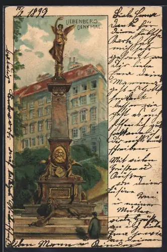 Künstler-AK Wien I, am Liebenberg Denkmal