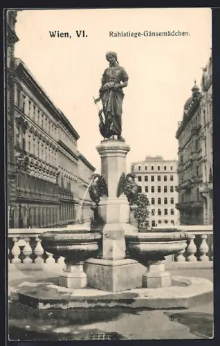 AK Wien, Rahlstiege mit Gänsemädchen