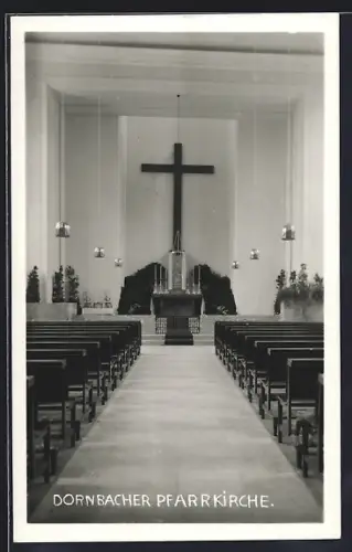 AK Wien, Dornbach, Dornbacher Pfarrkirche am Rupertusplatz, Innenansicht