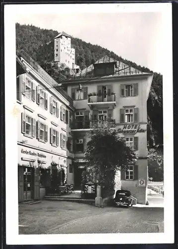 AK Landeck /Tirol, Hotel Schwarzer Adler