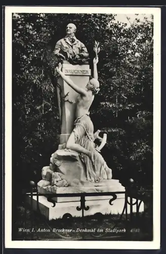 AK Wien, Anton Bruckner-Denkmal im Stadtpark