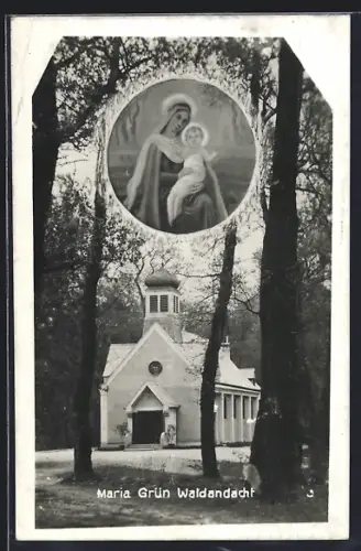 AK Wien, Kirche Maria Grün, Waldandacht, Gnadenbild