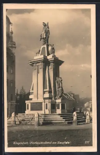 AK Klagenfurt, Florianidenkmal am Hauptplatz