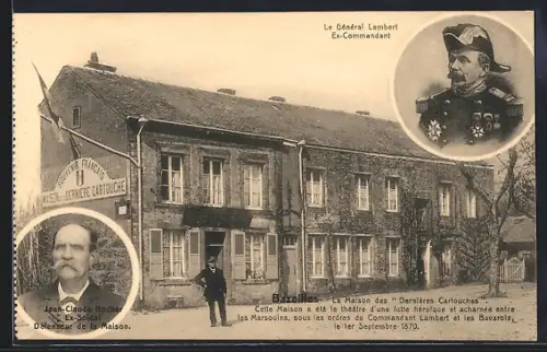 AK Bazeilles, La Maison des Derniéres Cartouches, Le Général Lambert und Jean Claude Rocher im Portrait