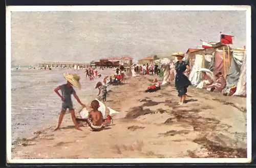 AK Grado, Badegäste am Seestrand