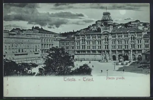 Mondschein-AK Trieste, Piazza grande