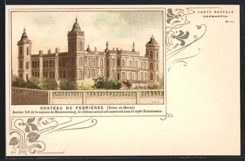 AK Ferrières, Château de style Renaissance en Seine-et-Marne