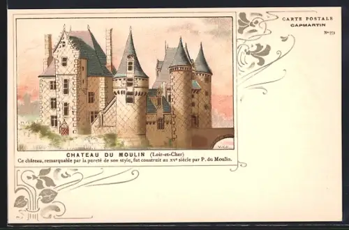 AK Moulin, Chateau, Sicht auf das Schloss