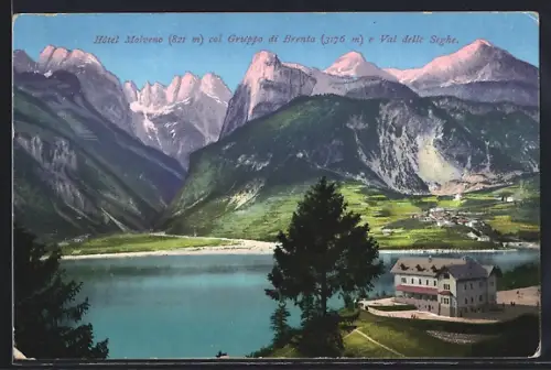 AK Molveno, Hotel Molveno col Gruppo di Brenta e Val delle Seghe