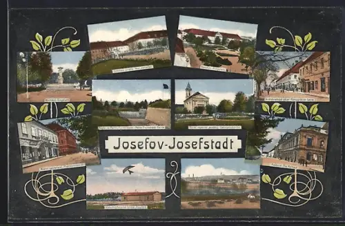 AK Josefov / Josefstadt, Námestí-Ringplatz, Radnice-Rathaus, Místní velitelství-Platzkommando