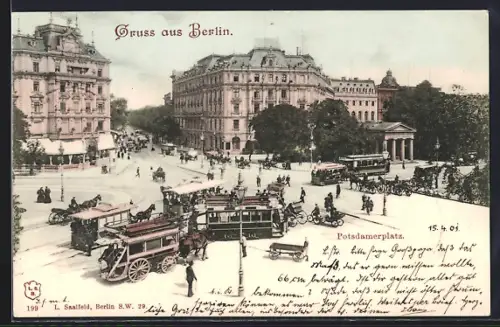 AK Berlin-Tiergarten, Blick auf den Potsdamer Platz