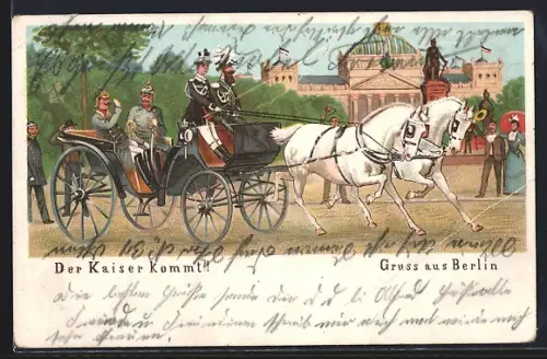 Lithographie Berlin, Der Kaiser kommt