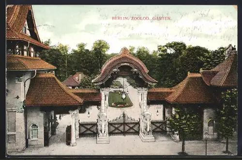 AK Berlin, Eingang des Zoologischen Gartens