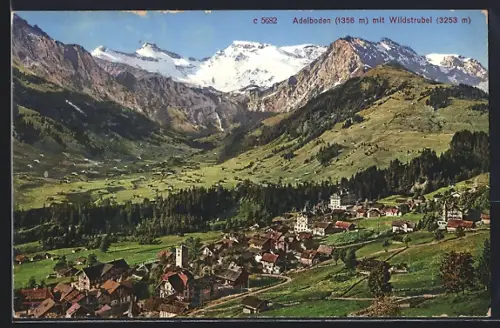 AK Adelboden, Panorama mit Wildstrubel