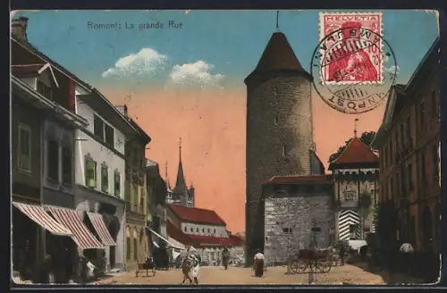 AK Romont /FR, La grande Rue