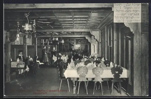 AK Restaurant bei Station Eismeer auf der Jungfraubahnstrecke