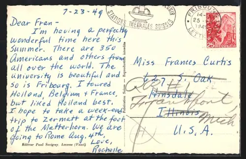 AK Fribourg, la Cité Universitaire vue d`ensemble