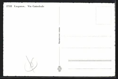 AK Lugano, Via Cattedrale mit Geschäften