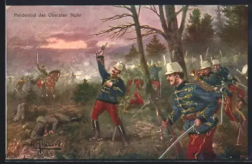 AK Rotes Kreuz Nr. 89: Heldentod des Obersten Muhr, Kriegsfürsorge