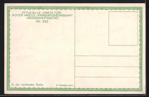 AK Rotes Kreuz Nr.232: Schützengraben mit Soldaten