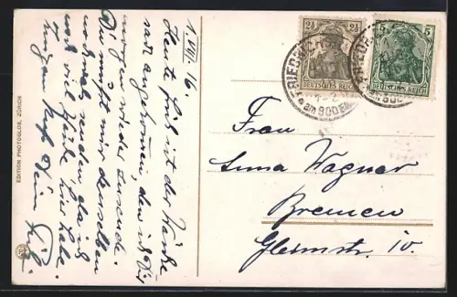 AK Rorschach, Teilansicht mit Kirche