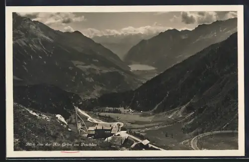 AK Alp Grüm, Blick von der Alp ins Puschlav