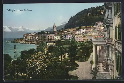 AK Bellagio /Lago di Como, Ortsansicht am See