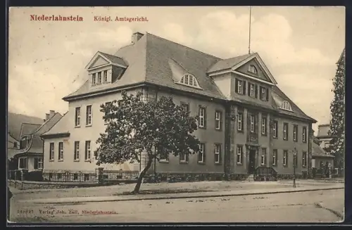 AK Niederlahnstein, Königl. Amtsgericht mit Strassenpartie