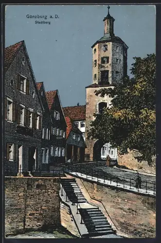 AK Günzburg a. D., Partie am Stadtberg