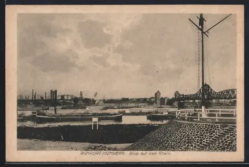 AK Ruhrort-Homberg, Blick auf den Rhein