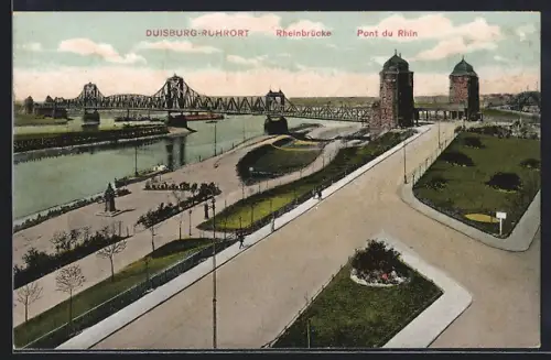 AK Duisburg-Ruhrort, Rheinbrücke